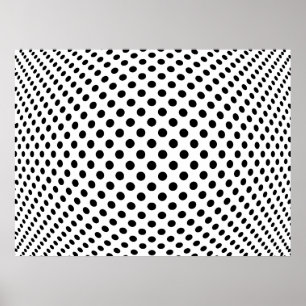 Poster Illusion optique de point