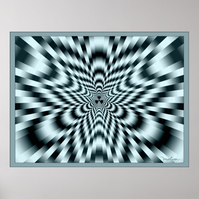 Poster Illusion optique de radiation mortelle (Devant)