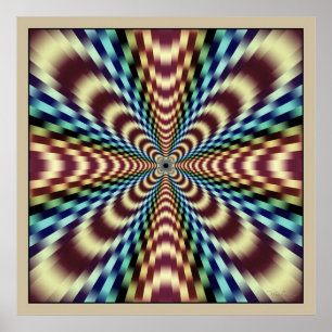 Poster Illusion optique de rayonnement