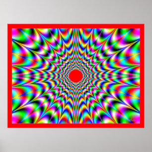 Poster Illusion optique d'explosion solaire