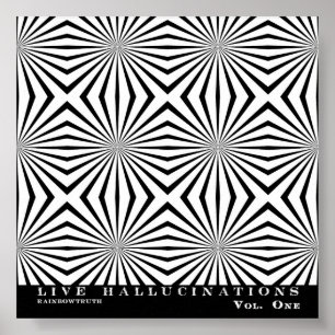 Poster Illusion optique d'hallucinations vivantes de