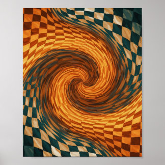 Poster Illusion optique dynamique