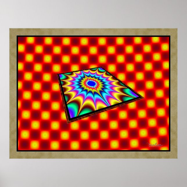 Poster Illusion optique flottante (Devant)