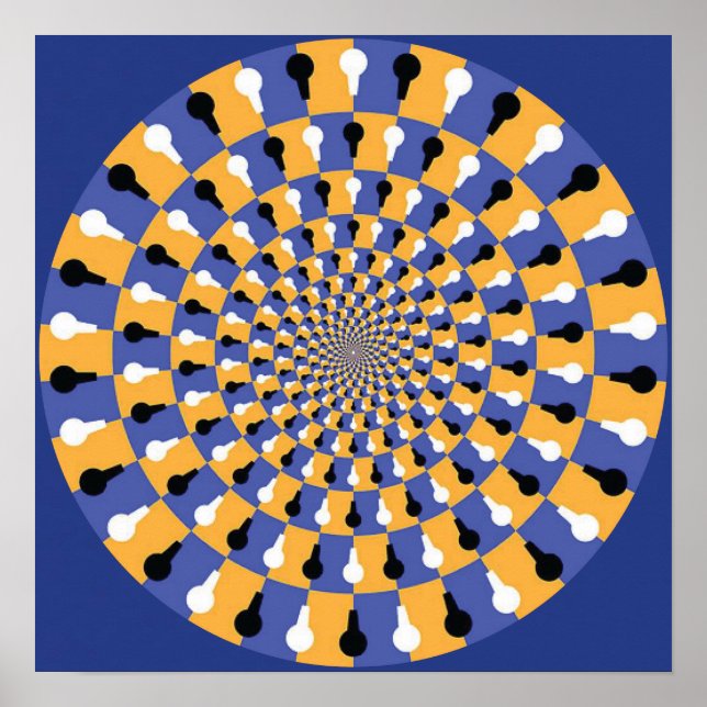 Poster Illusion optique folle - Cercle infini (Devant)
