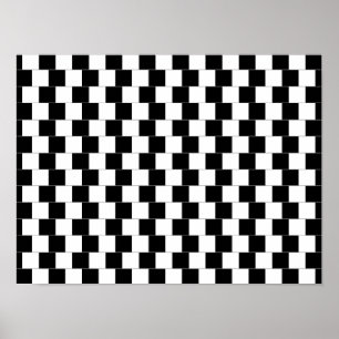 Poster Illusion optique murale de café Lignes horizontale