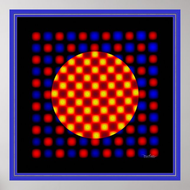 Poster Illusion Optique Qui Joue (Devant)