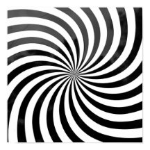 Illusion optique spirale noire et blanche