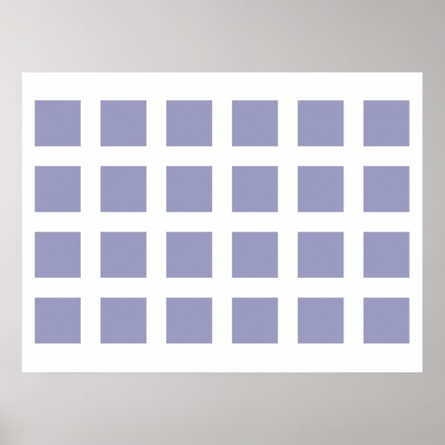 Poster Illusion Optique Vanisant Points Bleu Clair Blanc (Devant)