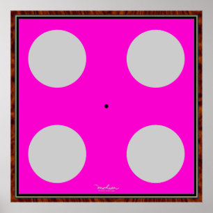 Poster Illusion optique verte de rotation