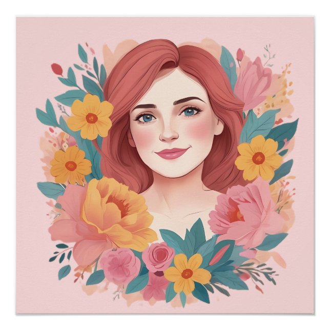 Poster Illustrateur de la Fête des mères (Devant)