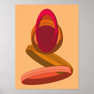 Poster Illustration Abstraite de la Pluie du Cap-Vert pou