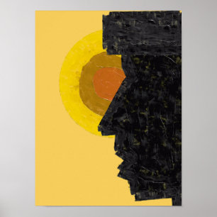 Poster Illustration Abstraite de l'Âme Morabeza du Cap-Ve