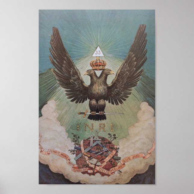 Poster Illustration alchimique vintage (Devant)