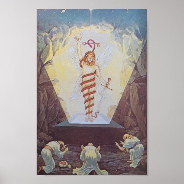 Poster Illustration alchimique vintage (Devant)