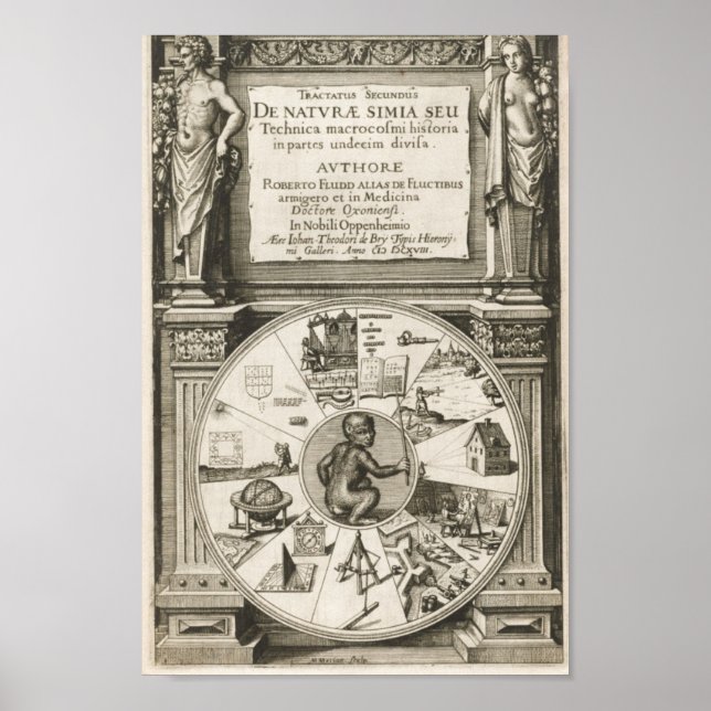 Poster Illustration alchimique vintage (Devant)