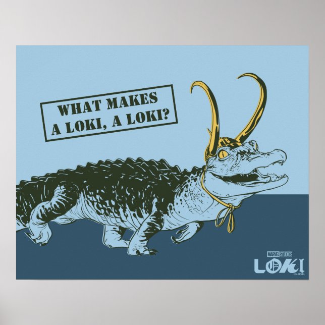 Poster Illustration Alligator Loki (Devant)