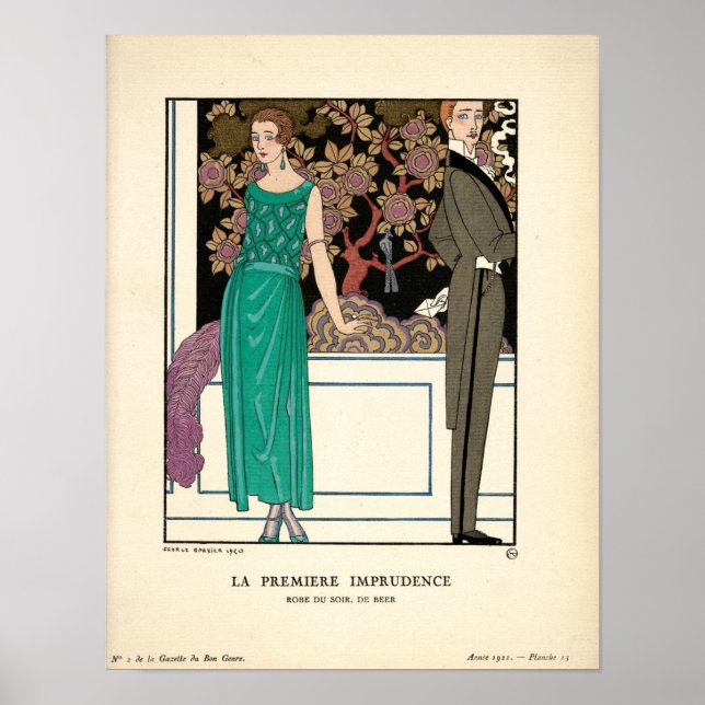 Poster Illustration Art Nouveau 1920 par George Barbier (Devant)