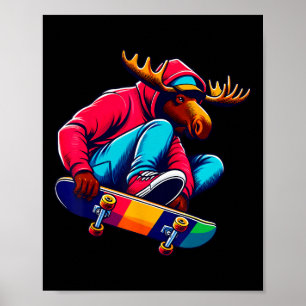Poster Illustration artistique de cool funky moose en ska