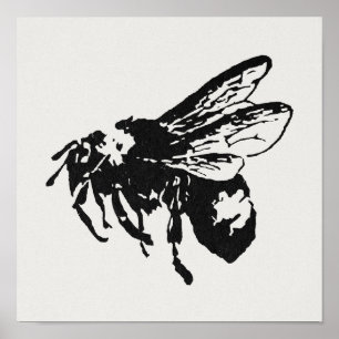 Poster Illustration Bee Art