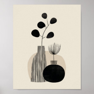 Poster Illustration botanique abstraite