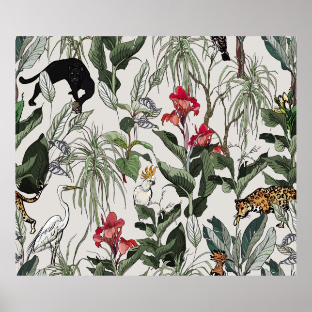 Poster Illustration botanique tirée à la main par un Moti (Devant)