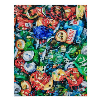 Poster Illustration colorée de la soude d'aluminium conca
