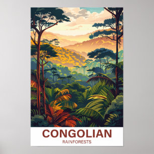 Poster Illustration Congolian Rainforest Voyage