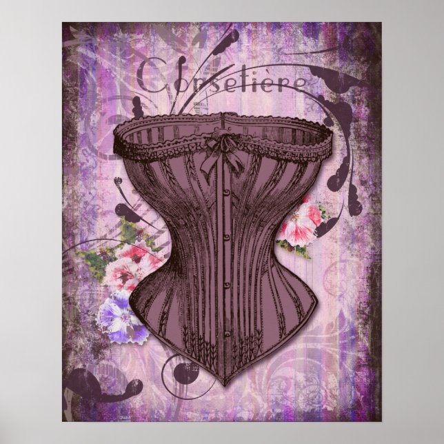 Poster Illustration Corsetiere I Corset (Devant)