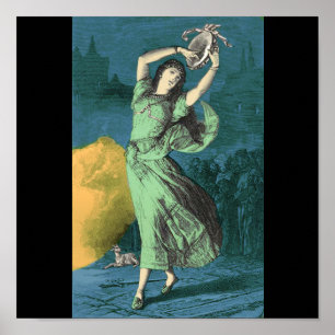 Poster Illustration couleur d'Esmeralda