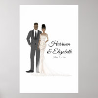 Illustration Couple Mariage Guest Book Alternative