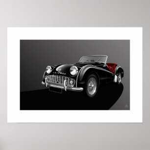 Poster Illustration d'affiche de Triumph TR3A