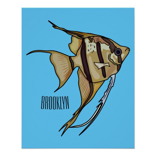 Poster Illustration d'angelfish (Devant)