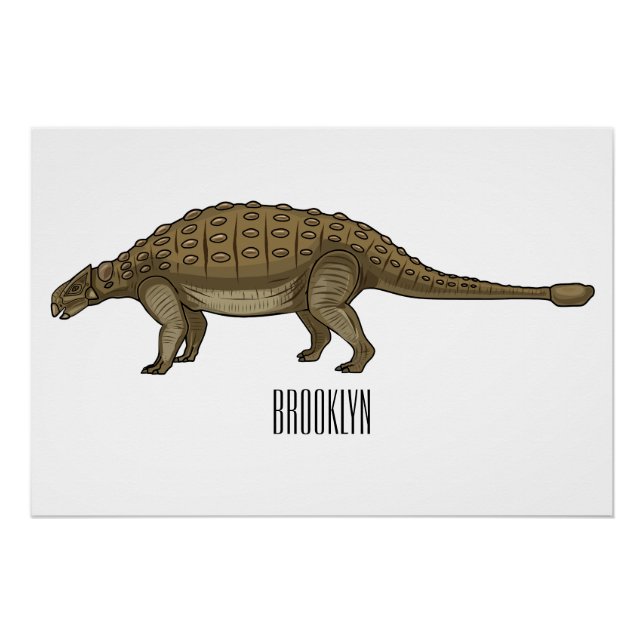 Poster Illustration d'Ankylosaurus (Devant)