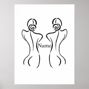 Poster Illustration d'art féminin Thunder_Cove