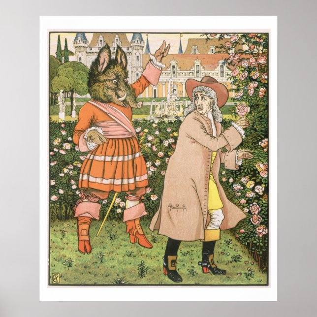 Poster Illustration de Beauty and the Beast, 1901 (colo (Devant)