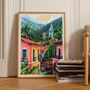 Poster Illustration de Bogota Colombie Bogota Voyage 