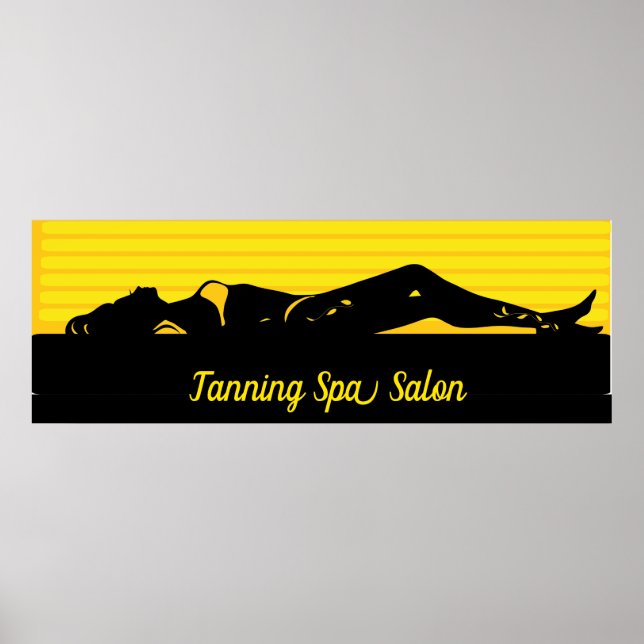 Poster Illustration de bronzage spa tendance (Devant)