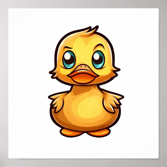 Poster Illustration de canard de dessin (Devant)