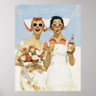 Poster Illustration de célébration de demoiselles d'honne