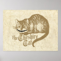 Illustration de chat Cheshire vintage