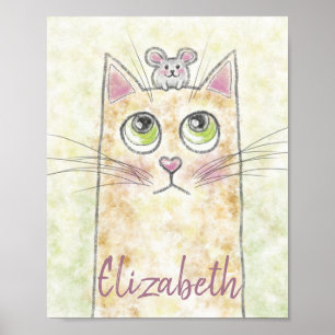 Poster Illustration de Chat et Souris