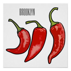 Poster Illustration de chili