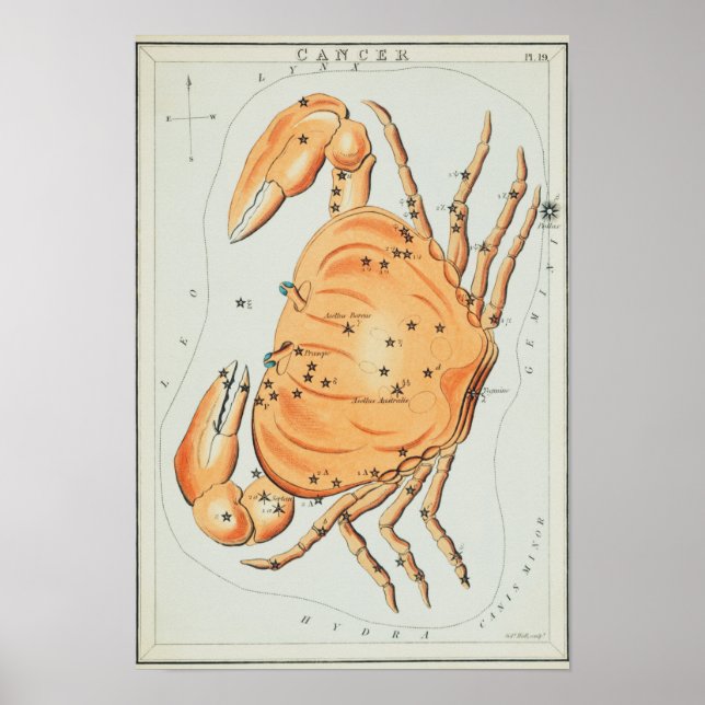 Poster Illustration de constellation vintage (Devant)