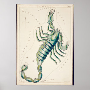 Poster Illustration de constellation vintage