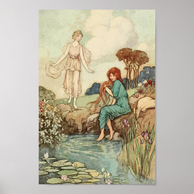 Poster Illustration de conte de fées vintages (Devant)
