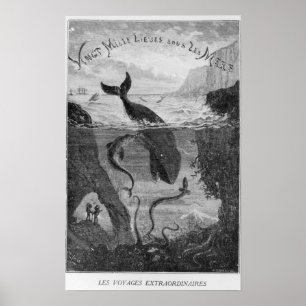 Poster Illustration de couverture "20 000 lieues sous la