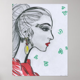 Poster Illustration de couverture de magazine d'affiche