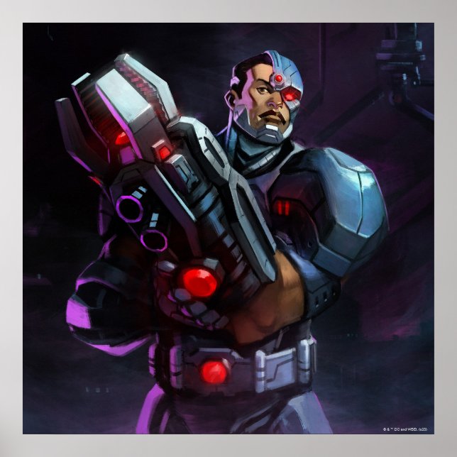 Poster Illustration de Cyborg en crise infinie (Devant)