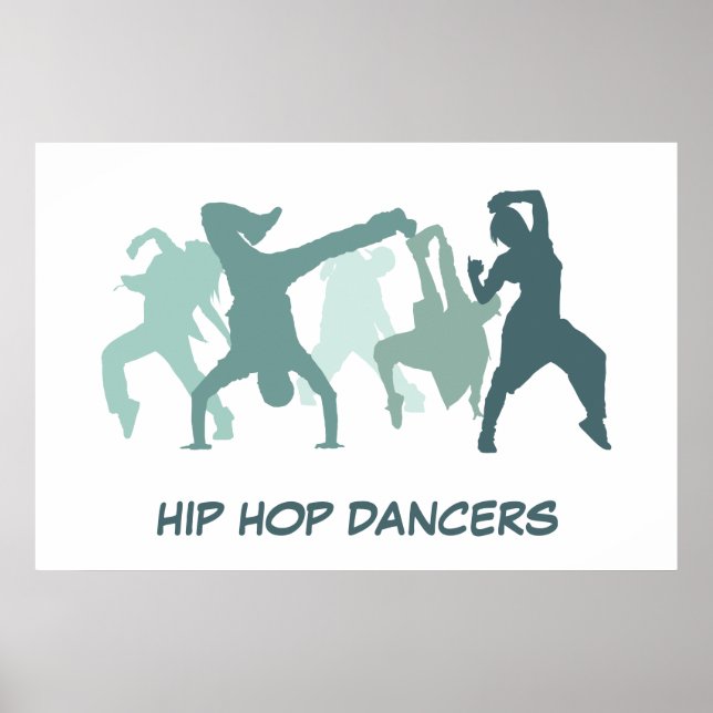 Poster Illustration de danseurs Hip hop (Devant)