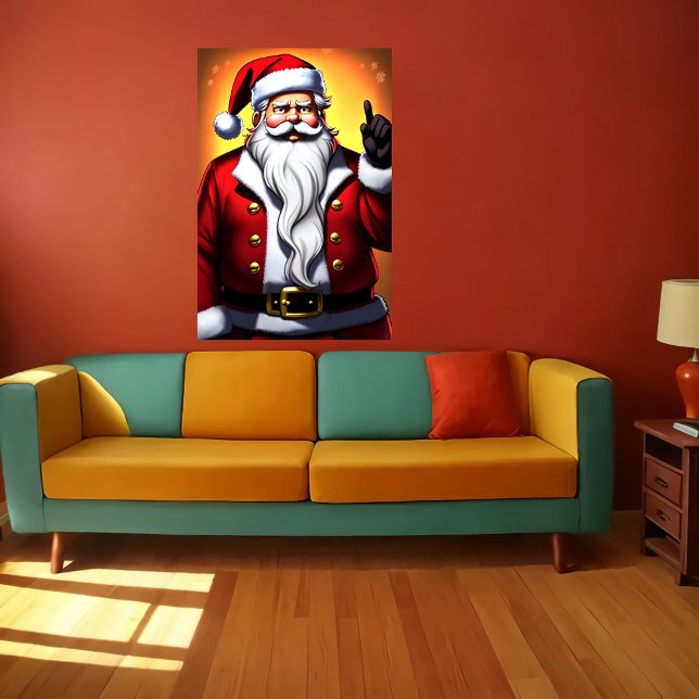 Poster Illustration de dessin du Père Noël | Art AI (Créateur téléchargé)